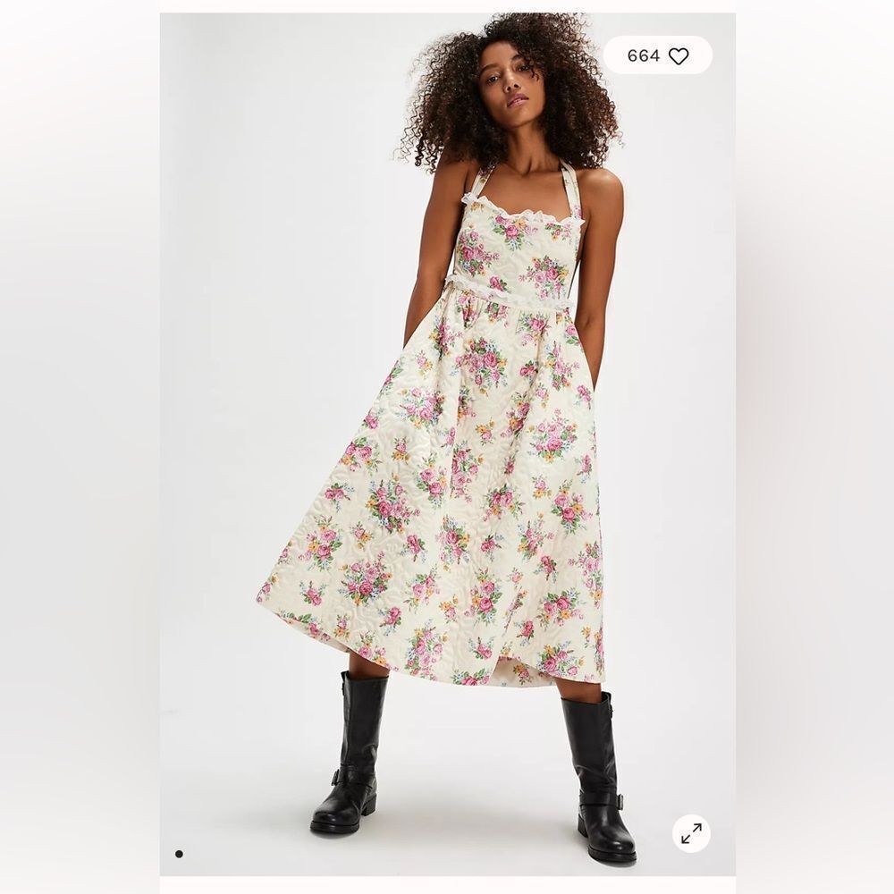 Free People For Love & Lemons Amandine Midi Dress